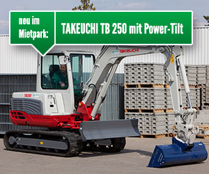 Neu im Mietpark: Takeuchi TB250 Bagger